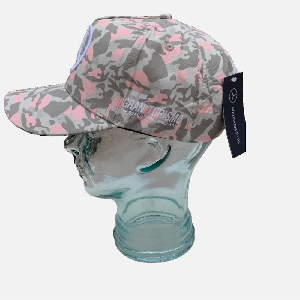 AMG Petronas F1 Racing Pink and Gray Camo Baseball Cap. Factory 2nd. - Picture 6 of 9
